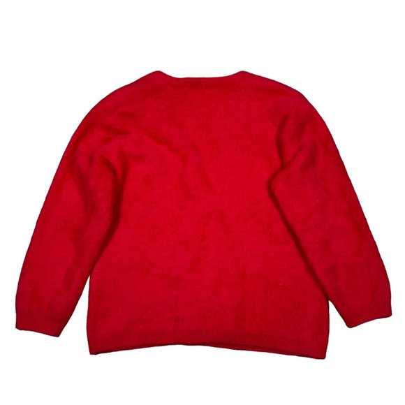 Vintage Parkhurst Red Buttoned Angora Rabbit Hair Cardigan Sweater Women's Sz M‎ - Picture 7 of 12